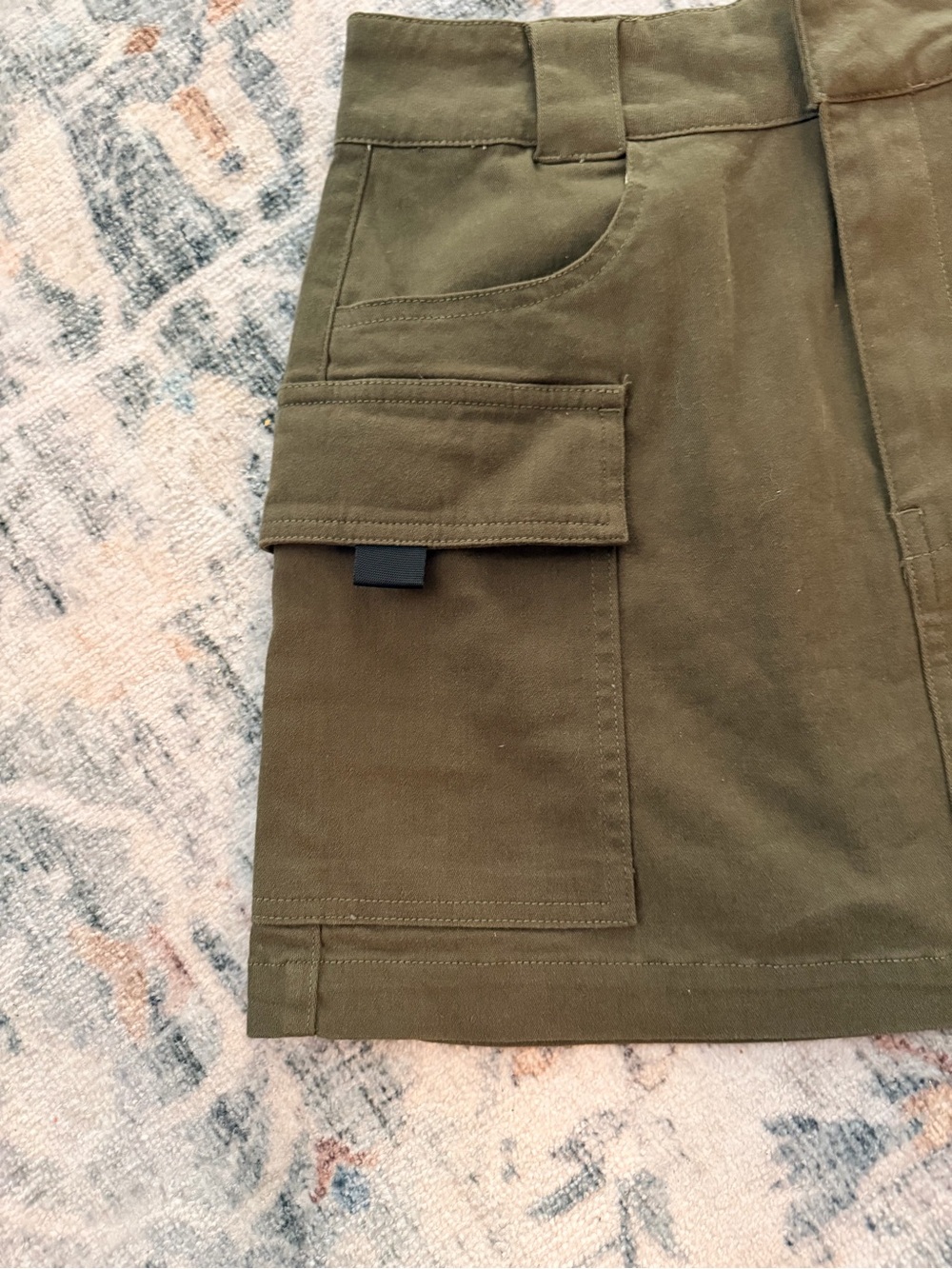 RSQ Olive Green Utility Cargo Mini Skirt - Picture 3 of 5
